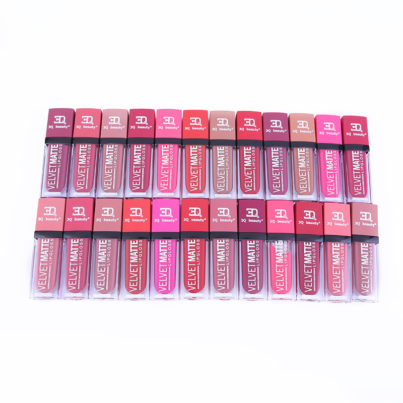 LP-8980 Waterproof Long Lasting 24 Colors lipstick Set Matte Lip Gloss Durable Liquid Lipgloss Set, 48PCS/BOX
