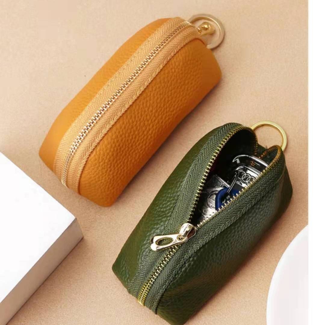 Large Capacity PU Key Holder Multi Functional Mini Coin Purse Portable PU Wallet Bag Universal for Men and Women Daily Storage Pouch
