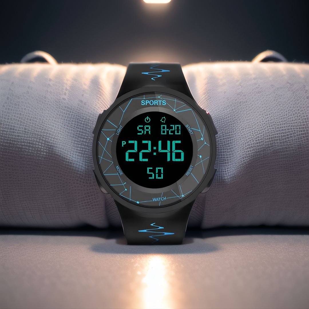 Wrist Watch Waterproof luminous electronic watch Multi functional sports watch CRRSHOP men women Trendy and minimalist watch waterproof Durable to fall Date display Stopwatch timing Alarm mode 