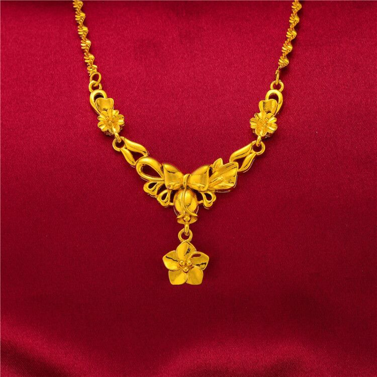 Gold necklace female jewelry Multi layered flowers CRRSHOP women lover fashion trend Christmas giftcolor  # 06