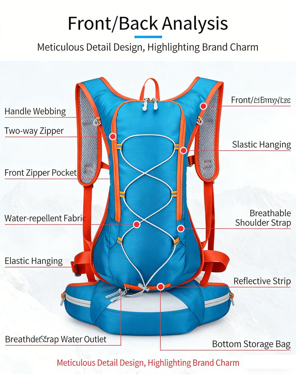 12L Lightweight Hydration Backpack, Breathable Outdoor Cycling Hiking Daypack, Portable Running Marathon Hydration Vest for Biking, Trekking and Travel