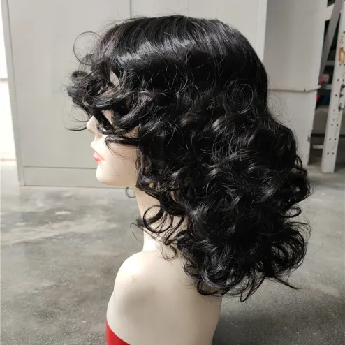 Short wavy 2025 black wig