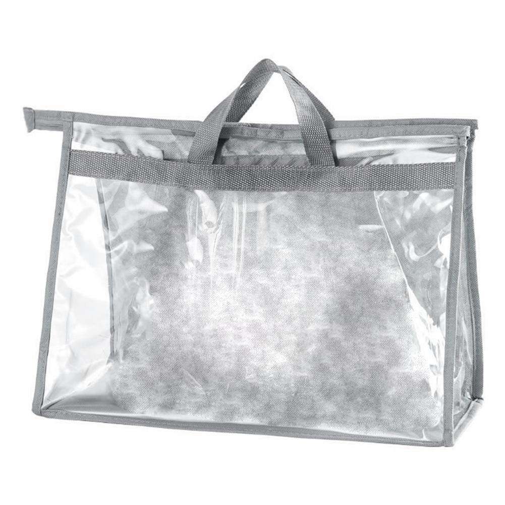 QTK-0019 Organizer Moisture-proof Storage Bag PVC Dustproof Transparent Shoes Handbag Closet Clothes Shoe Tidy Pouch

