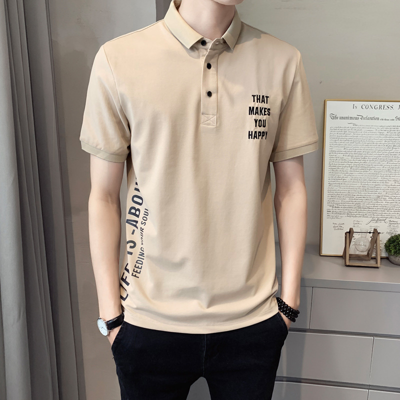 A10 Men's Fashion Design Slim Lapel Polot Shirt