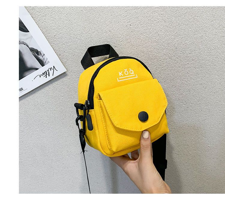 Popular Canvas Bag Women Trendy Hip Hop Style Mini Bag Fashion Solid Color Single Shoulder Crossbody Bag For Girls
