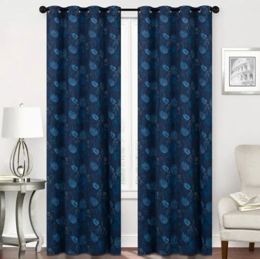 Quality Luxury Polyester Printed Designer 140x230CM Room Interior Window Curtains With Grommets