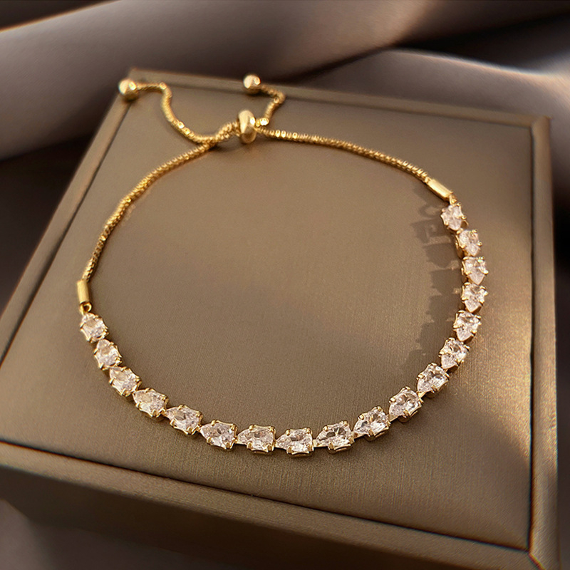 Women's Niche Simple Zircon Bracelet Geometric Adjustable Bracelet