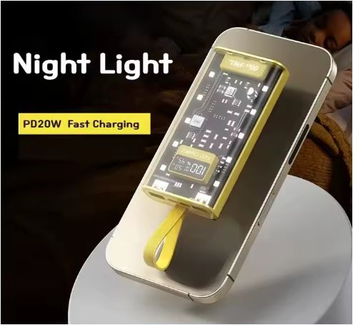Transparent Power Bank Portable Super Fast Charging PD Fast Charging Powerbank