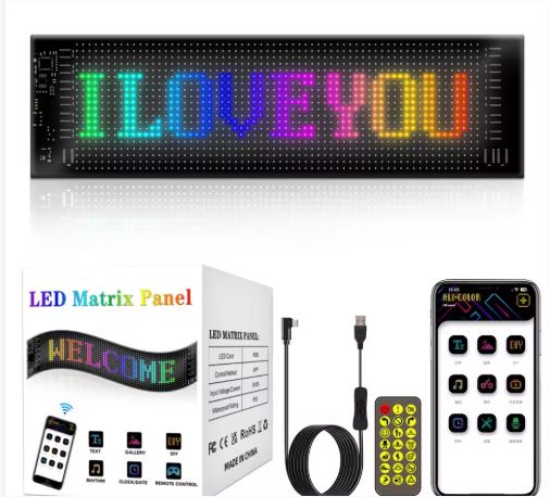 Waterproof Screen Matrix Pixel Panel USB Car Display Soft Screen LED