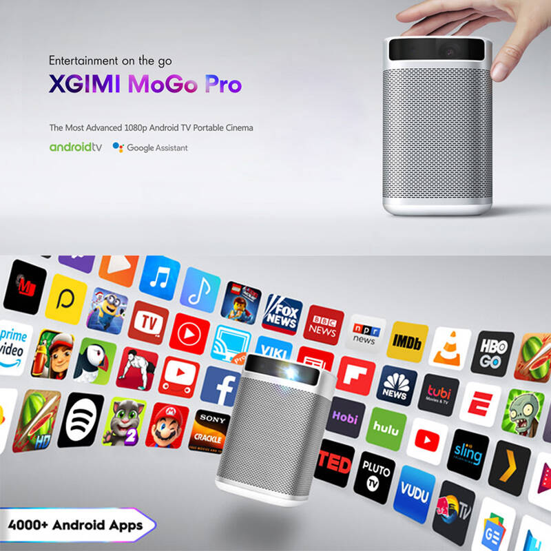 XGIMI MoGo Pro Projector 1080P Full HD DLP Portable Projector Android 9.0 with Built-in Battery Harman Kardon Blutooth Speaker