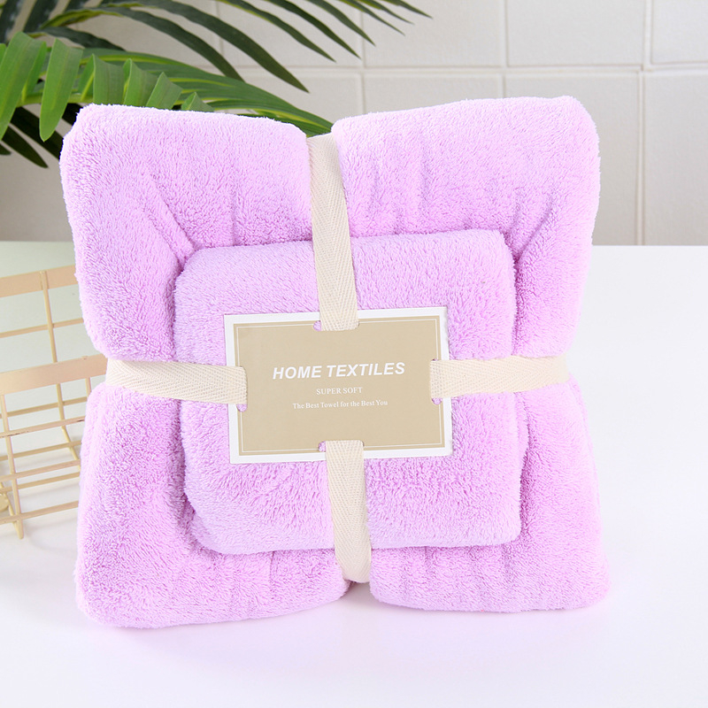 Coral Fleece Absorbent Hair Swimming Face Hand Bath Towel Sets Microfibre Towels Bathroom Towels Microfiber Set
