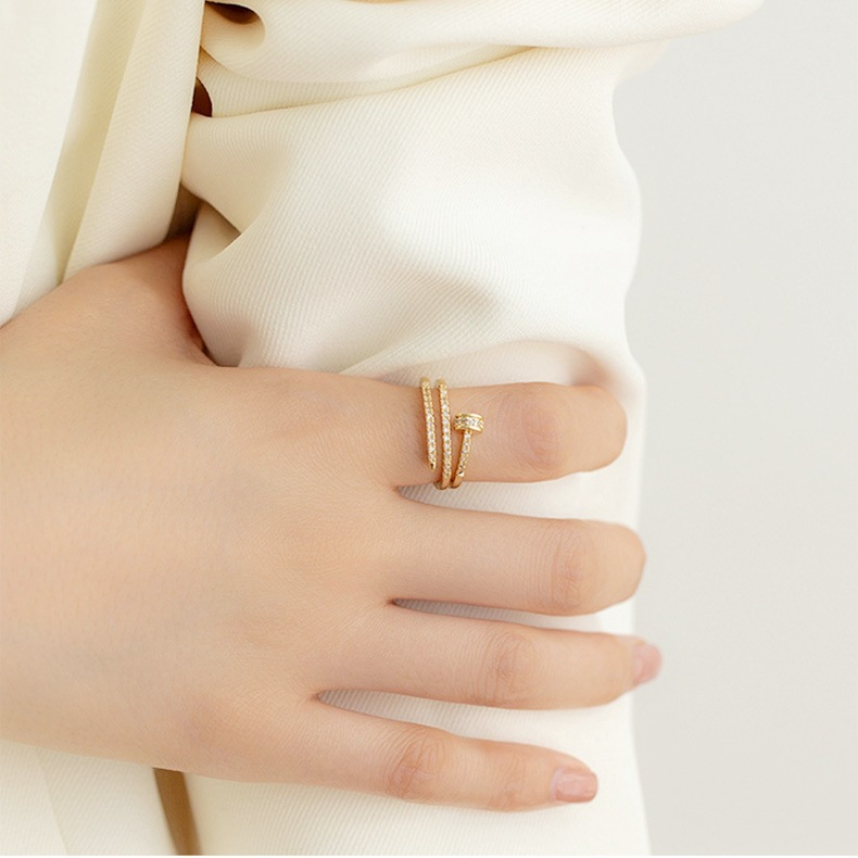 women's multi-layer ring, rhino round design, adjustable ring, girls' wedding ring party