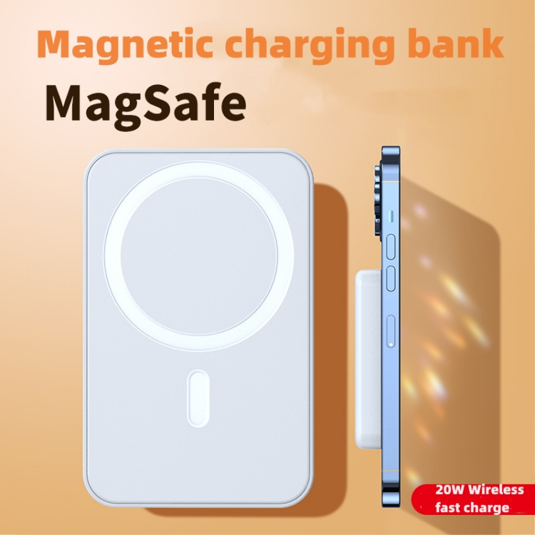 Magnetic attraction Power bank PD quick charge Magnetic absorption Wireless charging bank ultra-thin portable Mobile phone back clip Mobile power supply CRRSHOP digital phone parts charger