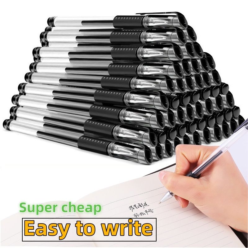 10 pcs Office pen, signature pen, black, blue, red pen, student 0.5mm pen CRRSHOP free shipping pens 20pcs pen core