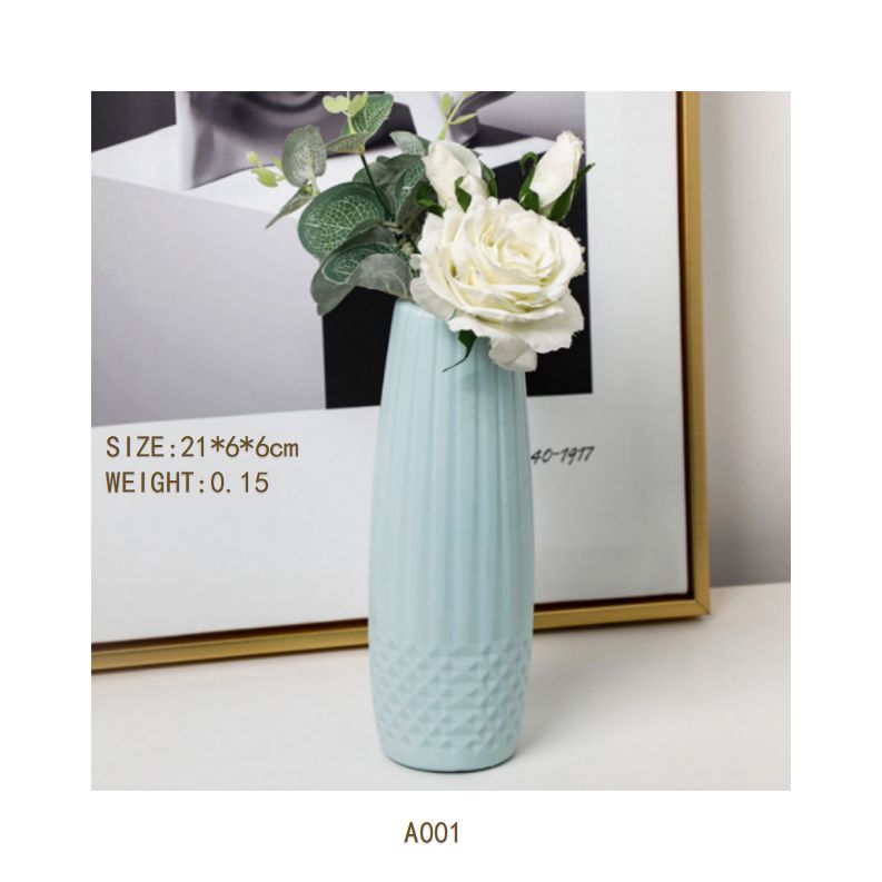 Vase ornaments living room flower arrangement American dining table modern luxury wind home TV cabinet dried flowers soft decorations plastic bottles group 1