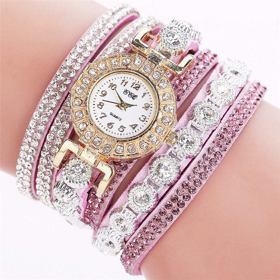 Women Watches Luxury Personalized Multi-Color Key Pendant Diamond Bracelet Watch Digital Watch