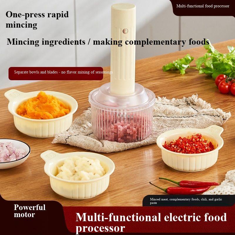 Household Electric Meat Grinder Multifunctional Food Processor, Baby Food Maker, Garlic Chopper & Vegetable Slicer