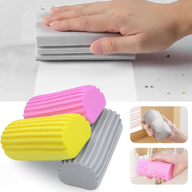 PVA Dust Cleaning Sponge Reusable Multifunctional Kitchens Household Sponge Cleaning Brush For Car Blinds Cleaning Sponge
