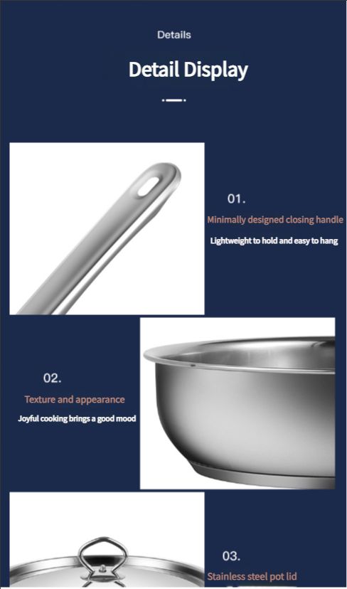 15-piece Stainless steel pot set thick composite bottom silver Cooking Pots frying pan soup pot milk pot spoon soup spoon stir fry spoon cookware set