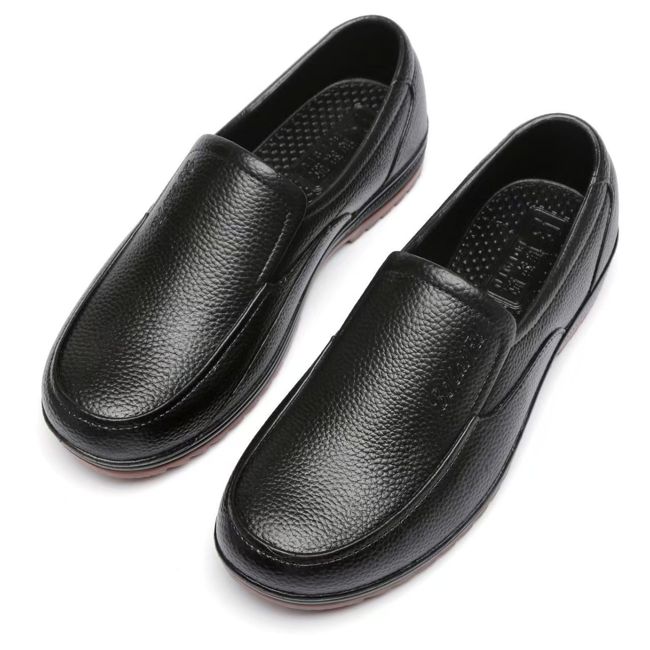 Taste the urban fashion! Men's one-foot leather PVC shoes, classic revival