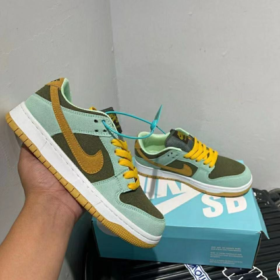Men's shoes SB Dunk Low top shoes SB olive shade grey women's shoes INS trendy casual sneakers