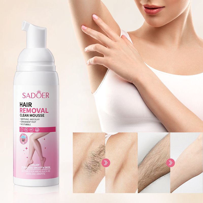 SADOER Soft and silky hair removal mousse Gentle and non-irritating underarm hair removal cream Hair Removal Clean Mousse