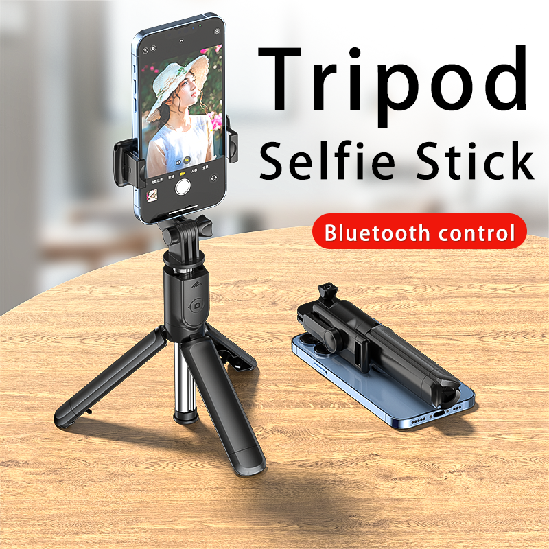 B3052-15 Bluetooth Wireless Selfie Stick Mini Tripod Extendable Monopod Remote Shutter For iPhone Samsung Xiaomi Phone Holder