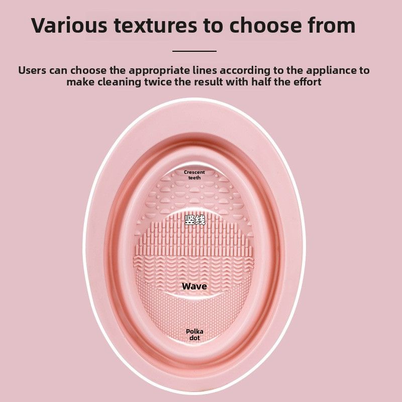 Cosmetic Brush Cleaner Set, Beauty Blender Cleaning Magic Tool, Foldable Silicone Brush Washing Bowl, Powder Puff Cleaning Agent Liquid Tools