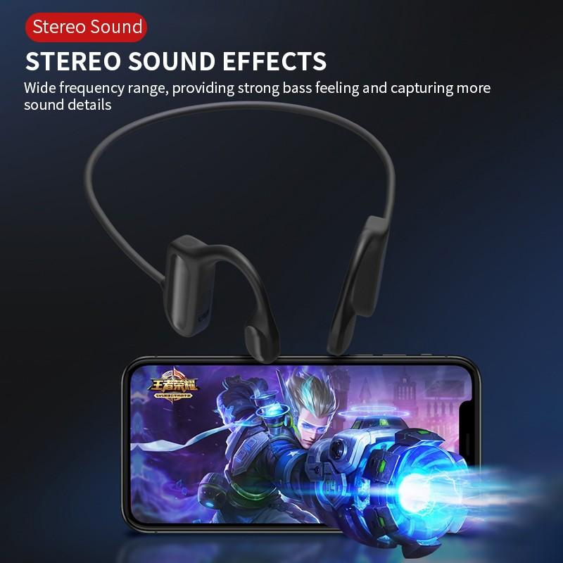 BL09 Bone Conduction Hook Earphone Wireless Bluetooth Headset Ear Stereo HIFI Sports Headphones With Microphone