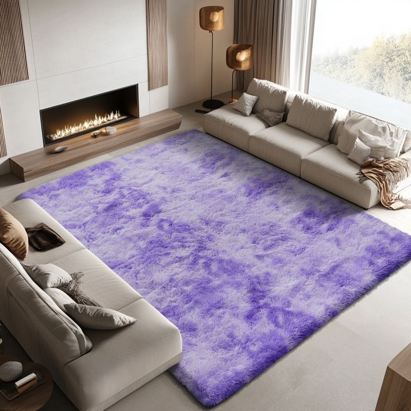 Large size 120*200cm Tie dye gradient plush carpet, living room, coffee table mat, bedside plush carpet, washable floor mat