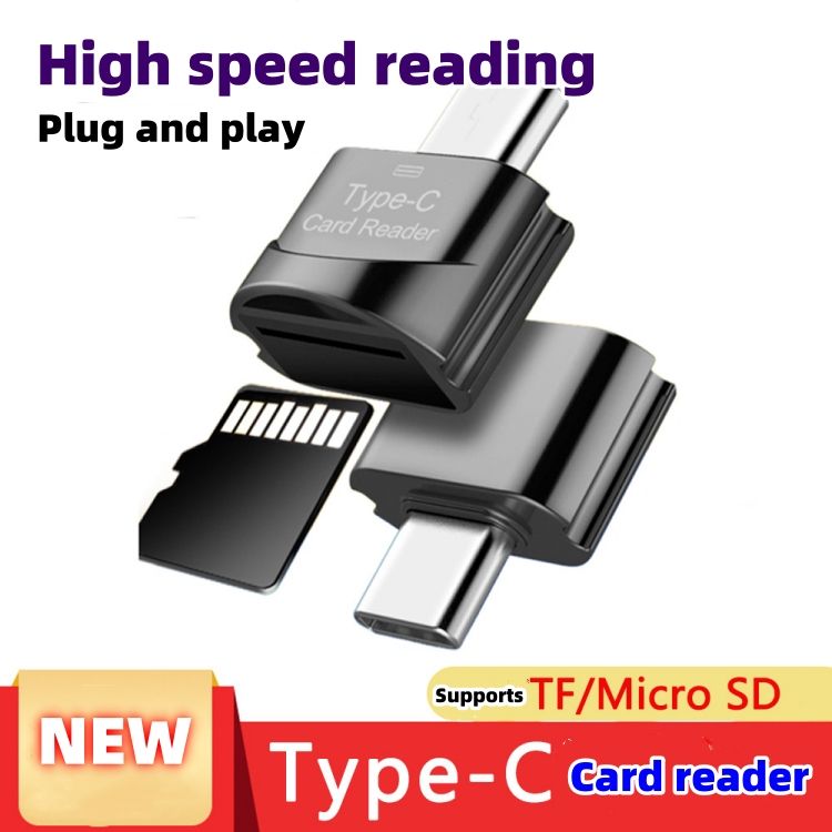 Card reader Type-C OTG card reader, high-speed memory card, mobile phone TF card external expansion device CRRSHOP digital IT devices reader