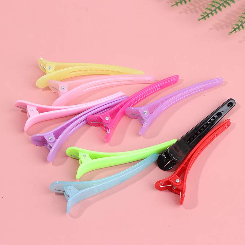 (12 pieces/lot) Single Prong Plastic Black Alligator Clips Women Side Clip Kids Girls Hair Accessories 4 Sizes Hair Clips