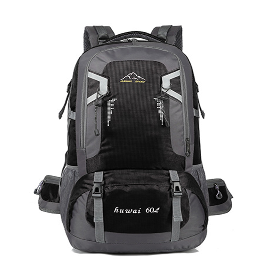 Mountaineering Bag, Outdoor Travel Backpack, Large-capacity Waterproof And Wear-resistant Hiking Bag, 60L Backpack With Headphone Jackblack