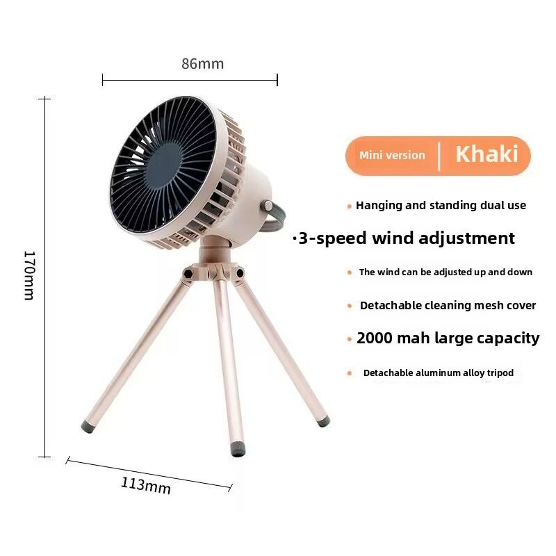 2025 creative new product car seat fan, USB plug-in bladeless rear pillow cooling back seat fan for car.F21 tripod fan