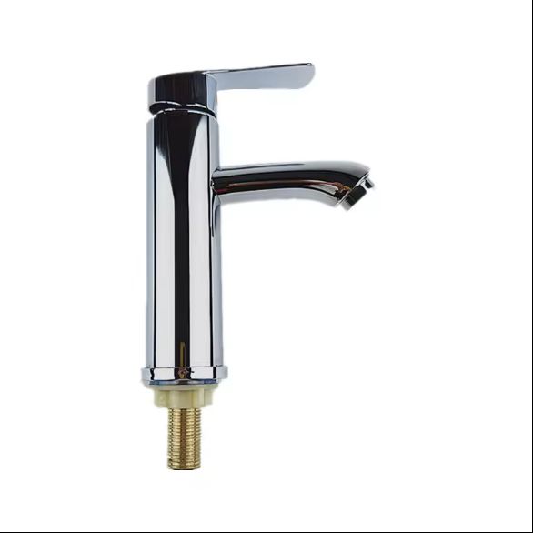 Electroplated stainless steel single cold basin faucet - washbasin toilet faucet