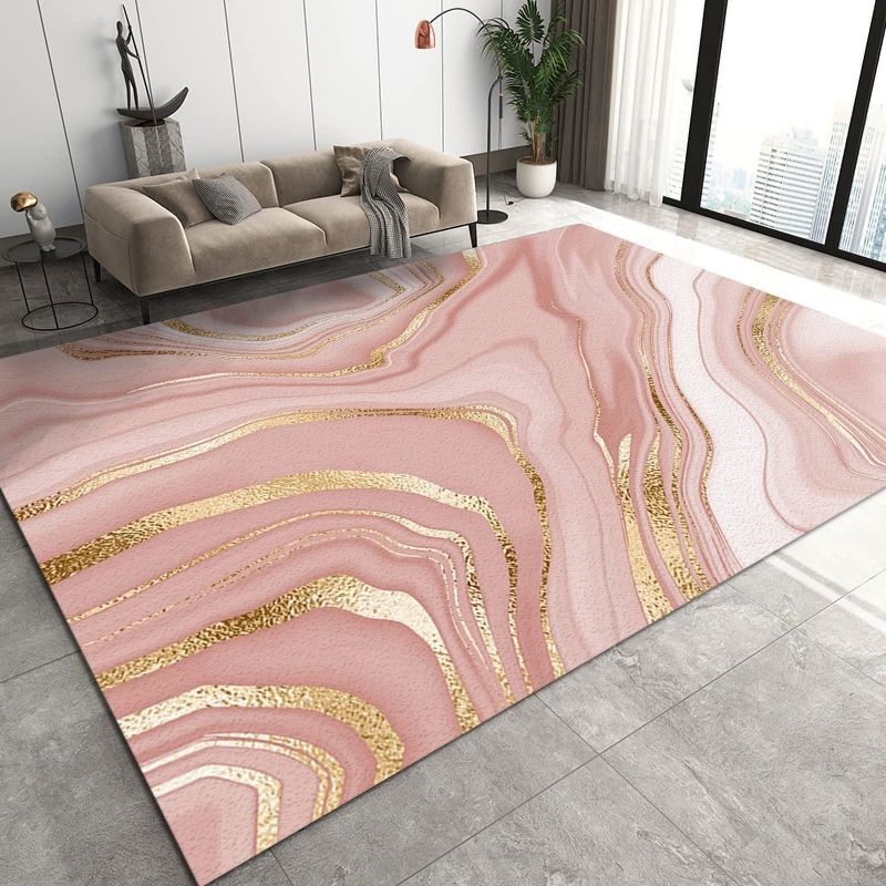 Marble printed carpet, home decoration, living room, anti slip and easy to maintain, sofa blanket ， Crystal velvet carpet floor mat