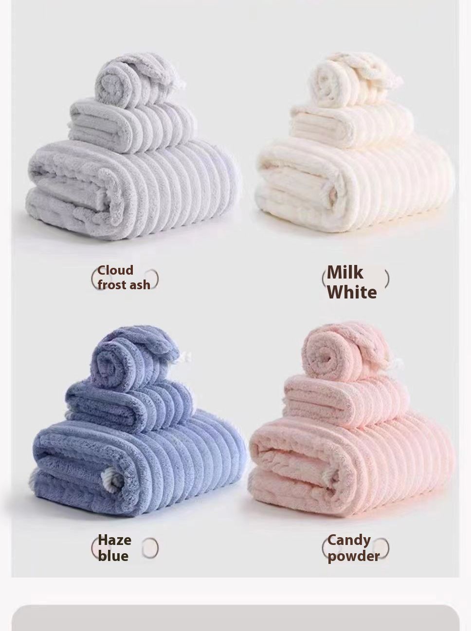Extra Large Bath Towels 70 x 140 CM,30 x 60 CM, Coral Fleece, Larger & Lighter Weight, Quicker to Dry, Super Soft and Absorbent, Perfect for Bathroom, Pink
