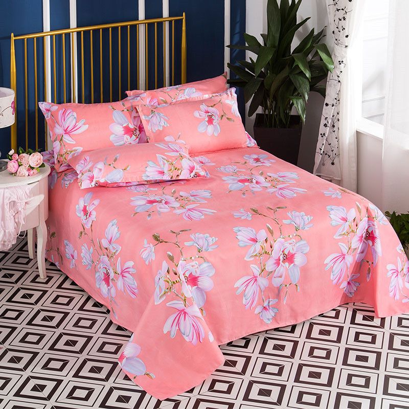 Bed Sheet Bedding 3-piece set CRRSHOP home Bed sheet + 2 pillowcases Skin friendly brushed bed sheets, pillowcases, single and double sets