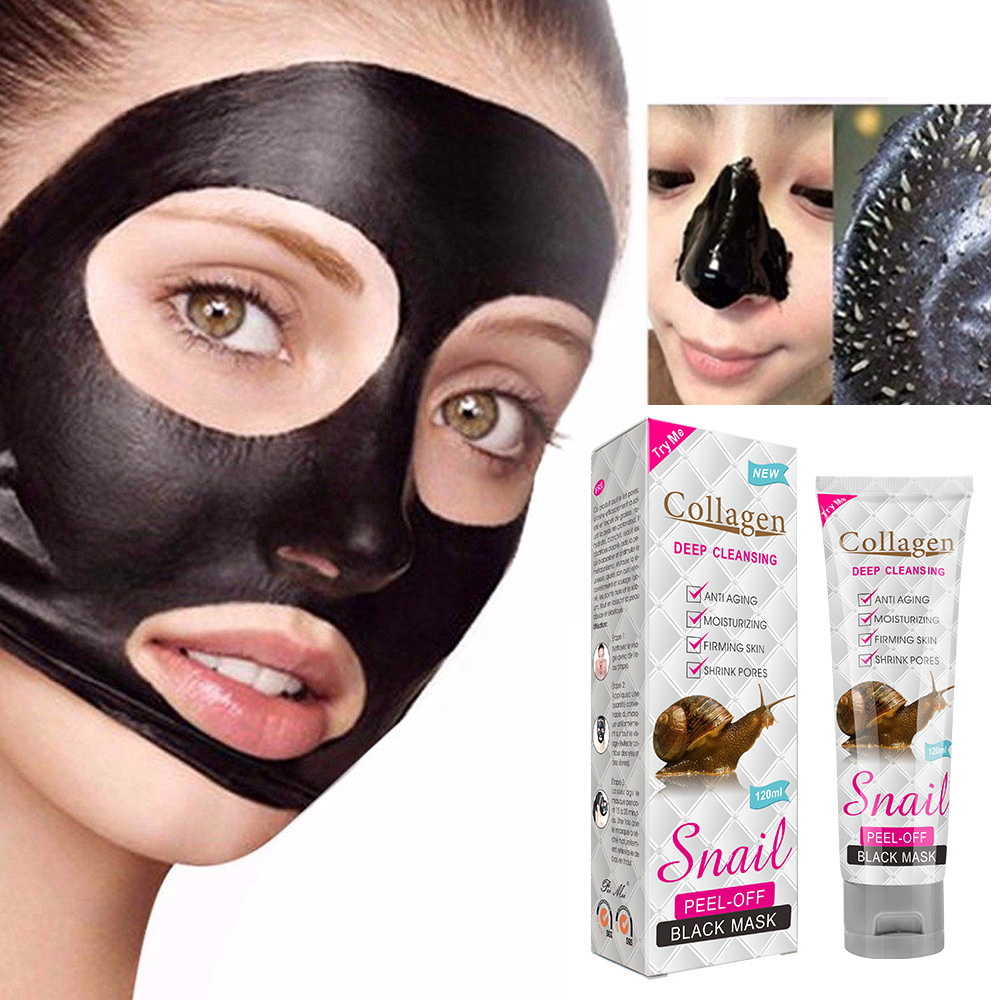 Snail Collagen Peel-off Mask Black Mask Nose Mask Facial Cleaning Moisturizing and Tearing Mask Skin Care Oil Control 120ml