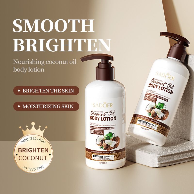 Coconut Body Lotion SADOER Hydrating and Moisturizing Body Lotion