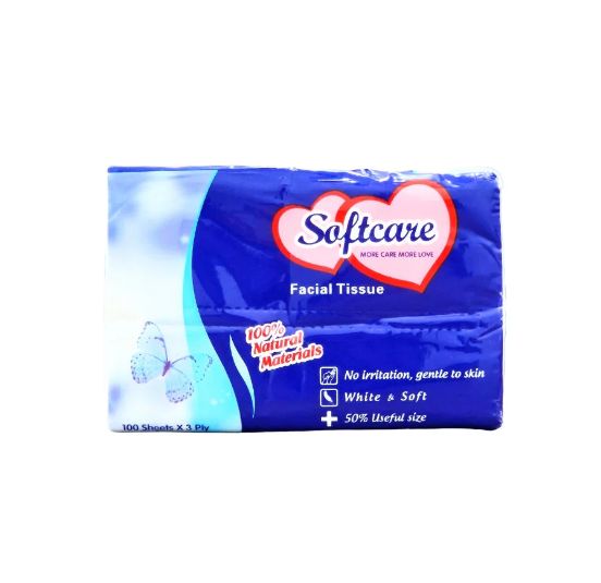 Softcare Facial Tissue 3 Ply 100 Sheets 3 Ply 100 Sheets