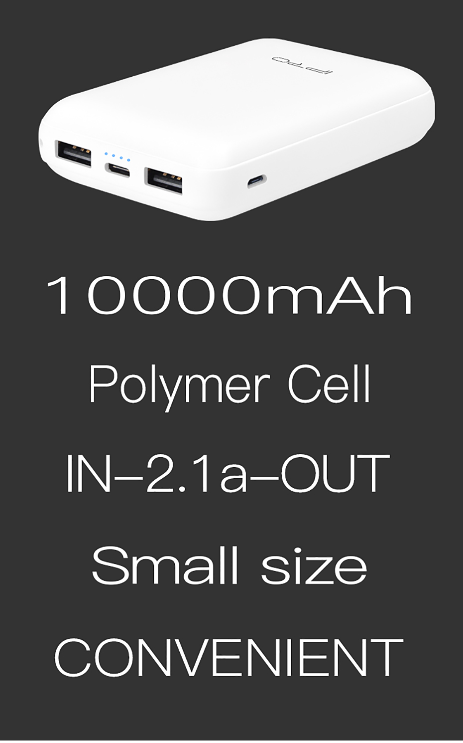 IPRO PB10F Power Bank 10000mAh Portable Charger For Samsung Xiaomi mi Mobile External Battery Powerbank 10000 mAh Powerbank Phone