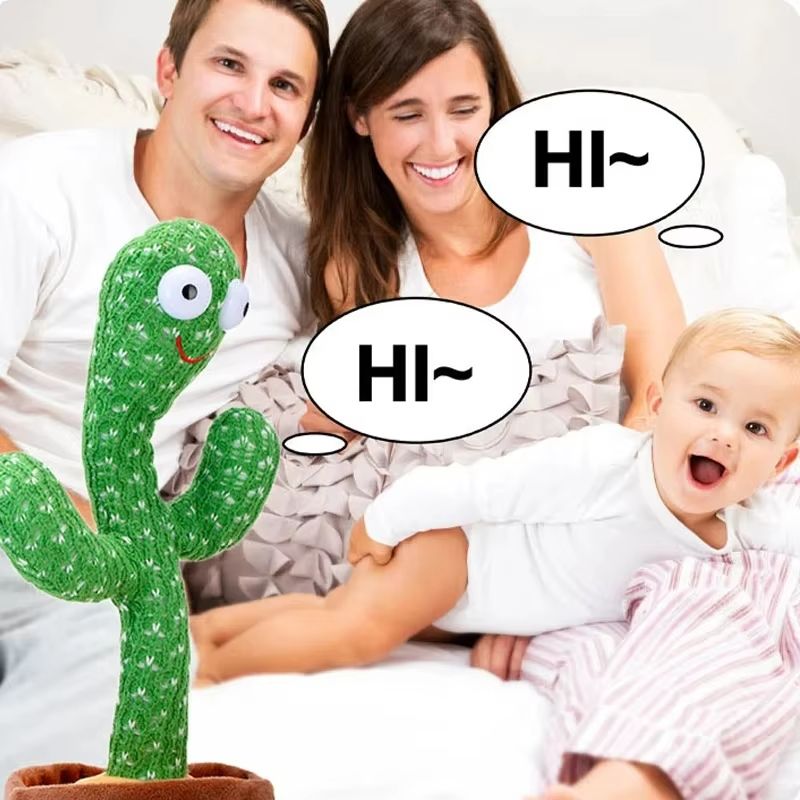 Talking Cactus Baby Toy Dancing Cactus Repeats What You say for Kids with 120 English Songs Dancing Toy for Gift Toddle Girls Boys