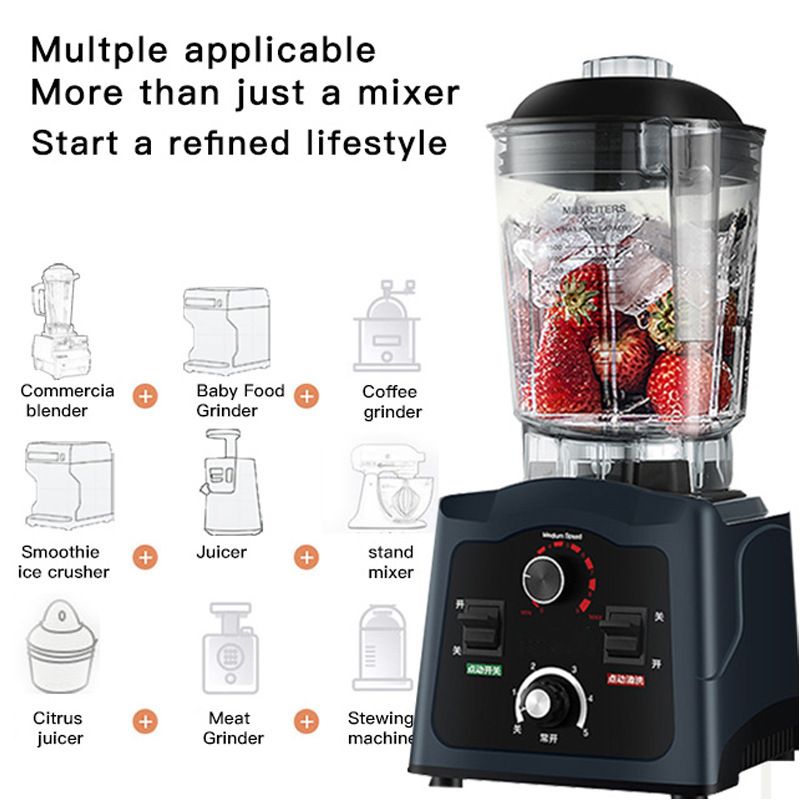 Timer function blender wall breaker food processor 2L pure copper motor