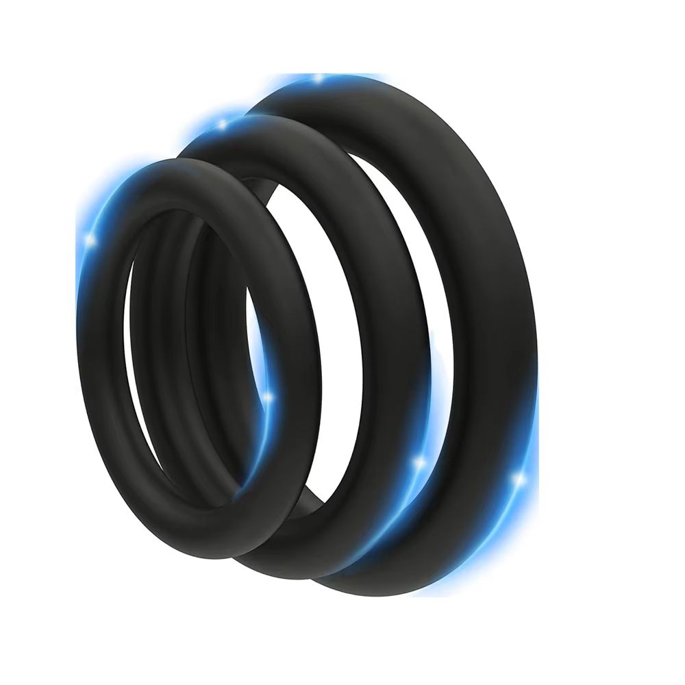 3pcs/set Semen Lock Ring Silicone Durable Penis Ring Men Ejaculation Delay Cock Rubber Rings Sex Toys for Male Sex Rings