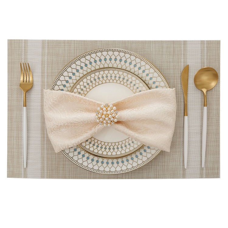 Createshao PVC Vinyl Placemats for Dining Table Set,Heat Resistant Place Mats,Non-Slip Stain Resistant Kitchen Table Place mat