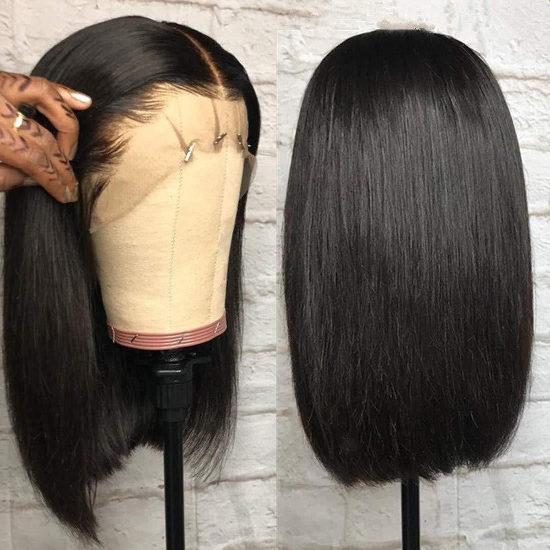 VEONAM Short Bob Wig Straight 4x4 closure wig Human Hair Wigs for Black Women Wig Brazilian Lace Wigs 10inch 14inch 16inch