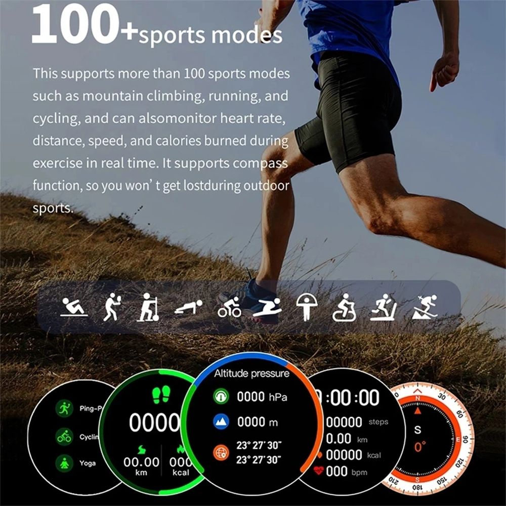 Men Women Smart Watch Bluetooth Call Dial Men Sports Fitness Tracker Heart Rate Smartwatch For Andoird Iphone Samsung Galaxy