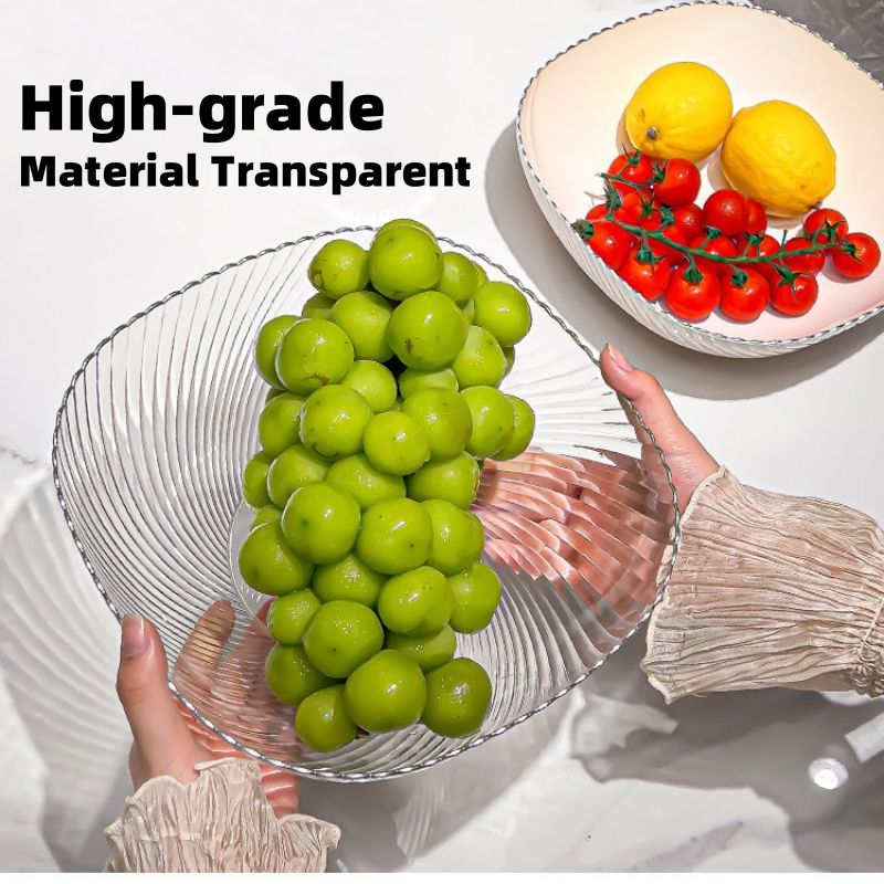 Fruit platter, living room, transparent coffee table, high-end luxury fruit platter, front desk, candy platter, snack platter free shipping plate