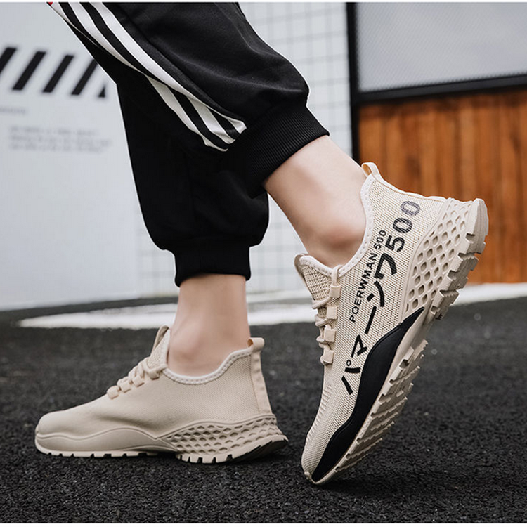 Spring and autumn breathable lightweight student sports shoes casual and comfortable men's fashion running shoes  Close Size